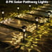 LeiDrail Solar Pathway Lights, 8 Pack Solar Lights Outdoor Garden Waterproof