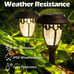 LeiDrail Solar Pathway Lights, 8 Pack Solar Lights Outdoor Garden Waterproof