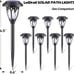 LeiDrail Solar Pathway Lights, 8 Pack Solar Lights Outdoor Garden Waterproof