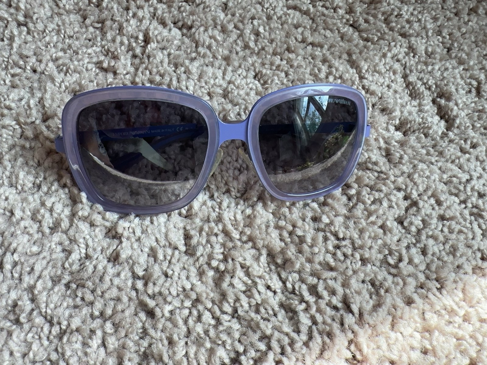 Emporio Armani Womens Sunglasses EA 9852 Teal Frame lavender purple