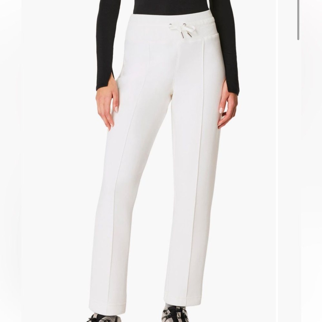 NWT Spanx airessentials luxe tapered pants in powder drawstring pant large