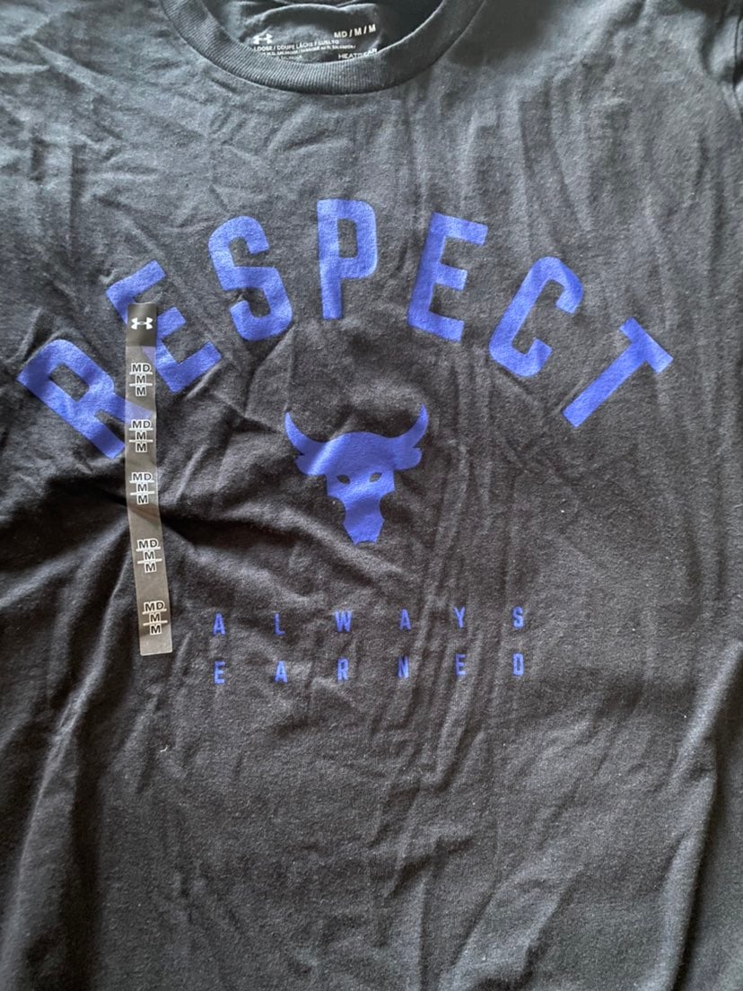 UA Project Rock Black T Shirt