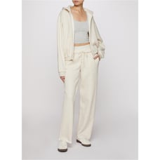 SKIMS Cotton Fleece Classic Oversized Sweatpants Straight Leg Beige Sz M-L NEW