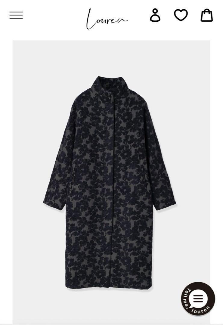 Louren Flower Mole Jacquard Coat