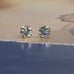 18K White Gold + Silver 7.5 Diamond Stud Earrings