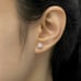 18K White Gold + Silver 7.5 Diamond Stud Earrings