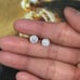 18K White Gold + Silver 7.5 Diamond Stud Earrings