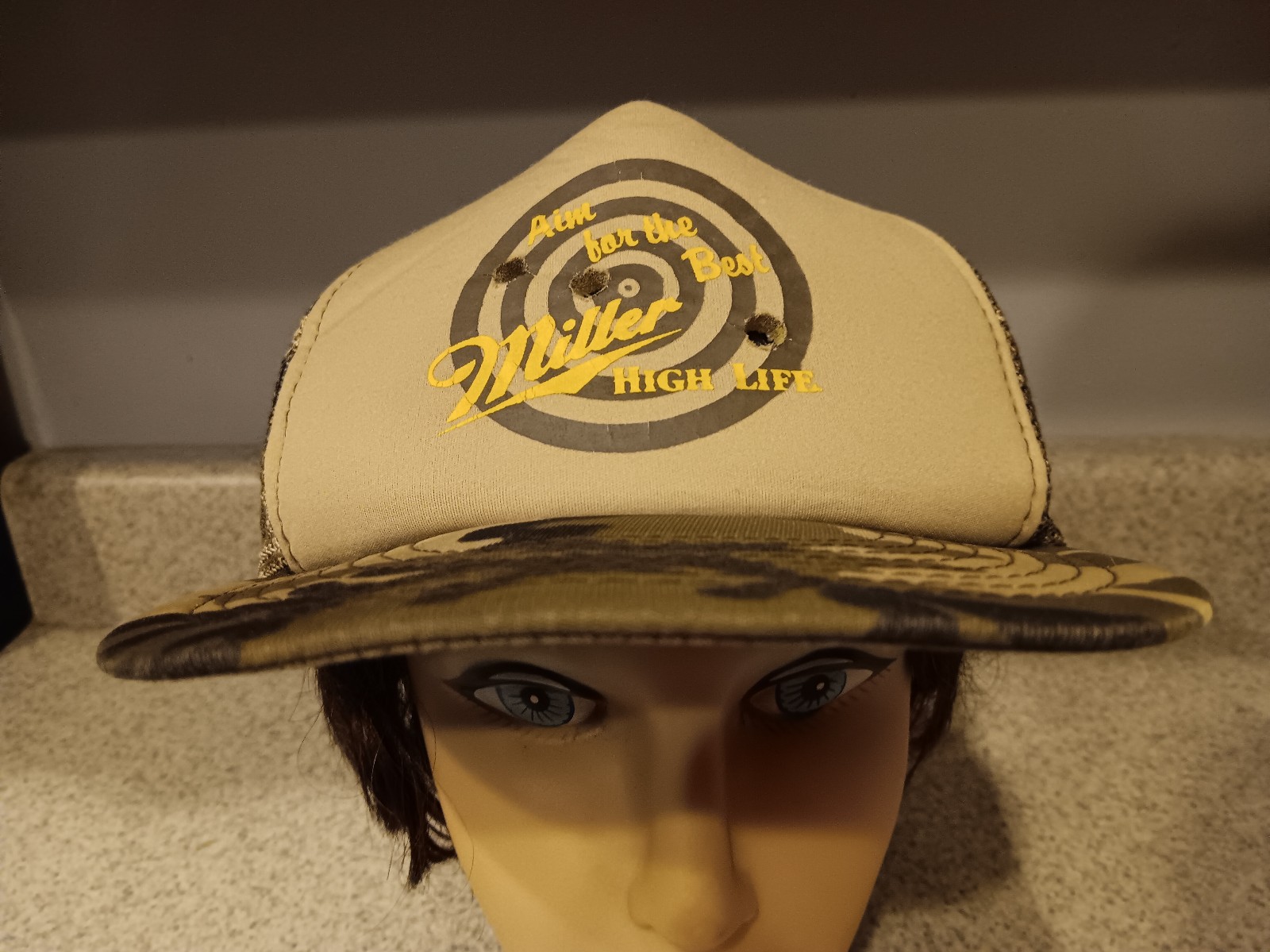 Vintage Miller High Life Dart Board Snapback Hat