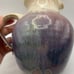 Signed studio pottery ceramic drip glazed pitcher.