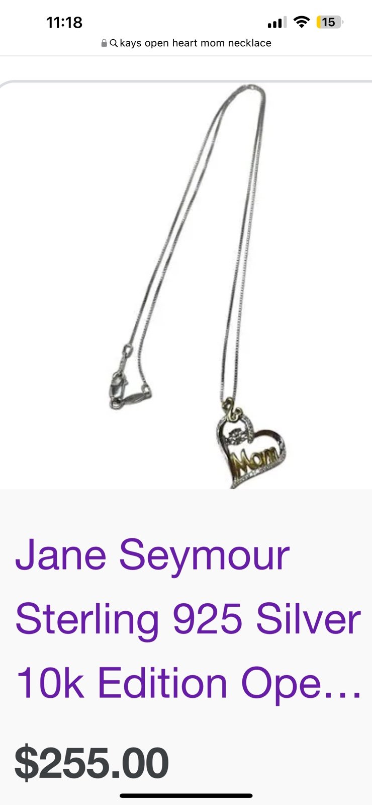 Open Heart Mom Necklace