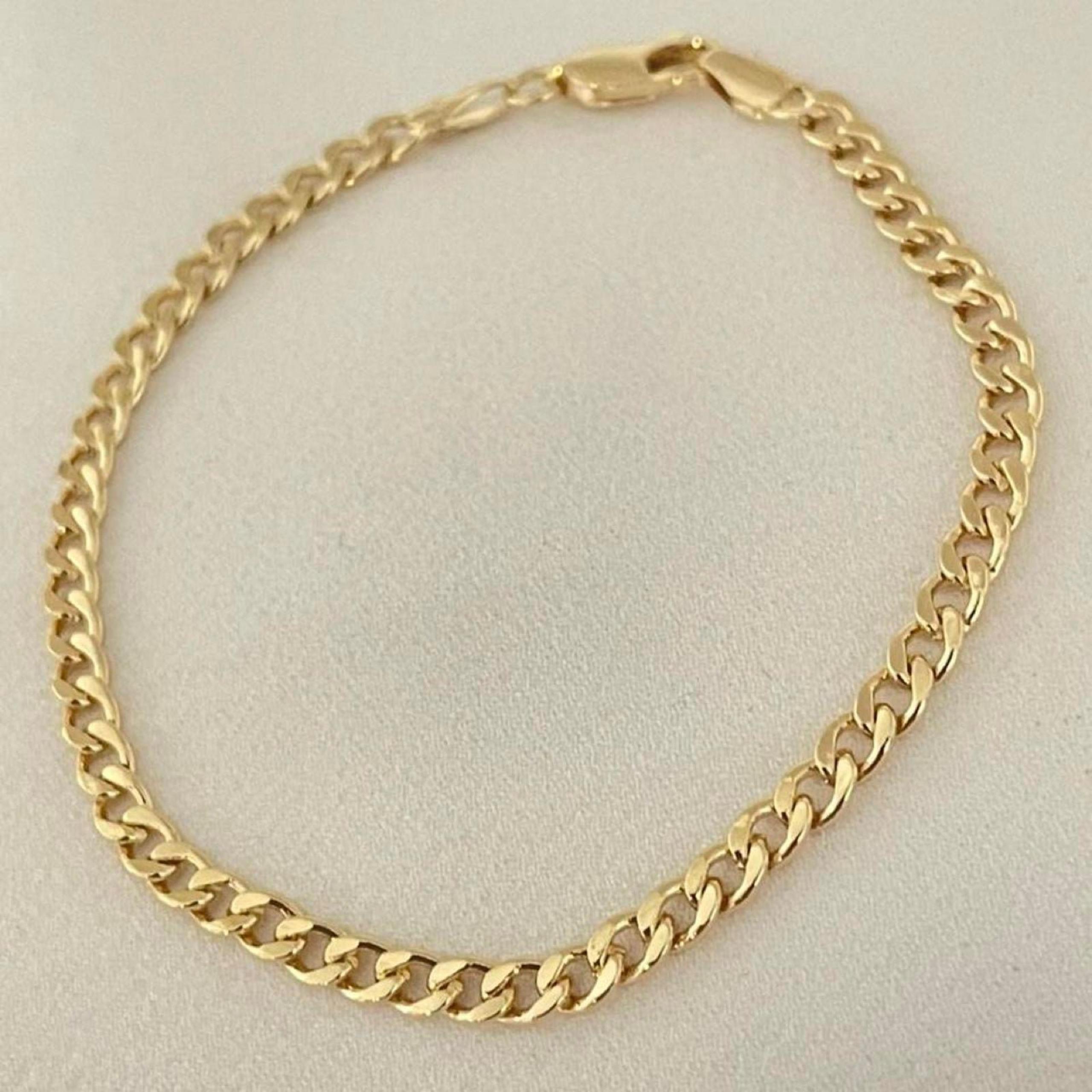 18k Gold Filled Miami Link Bracelet 7.5”