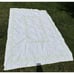 Gorgeous Vintage Hand Embroidered Crochet Edge In Green Tablecloth 76” Long
