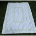 Gorgeous Vintage Hand Embroidered Crochet Edge In Green Tablecloth 76” Long