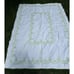 Gorgeous Vintage Hand Embroidered Crochet Edge In Green Tablecloth 76” Long