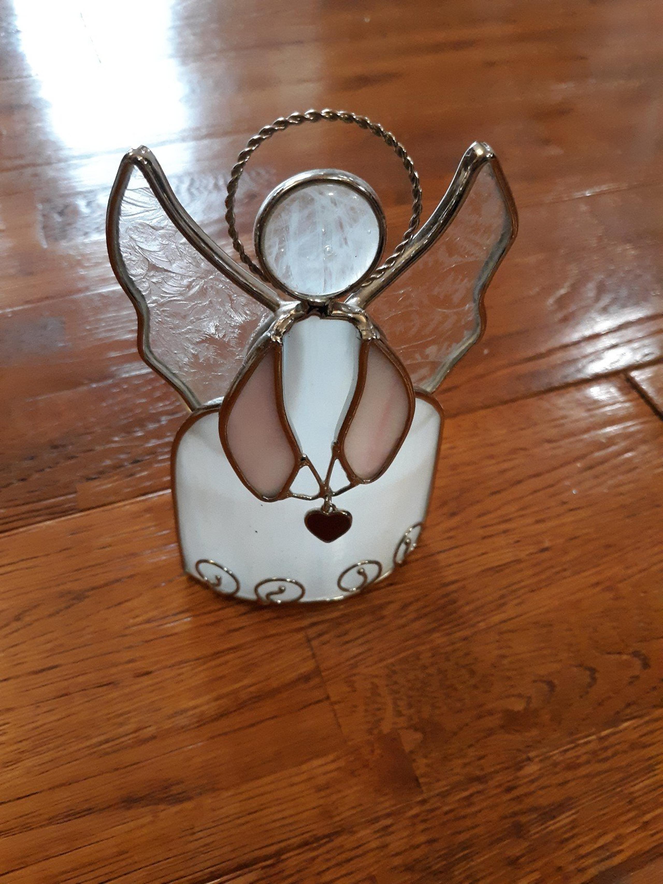 GANZ Stained Glass ANGEL tea light Holder