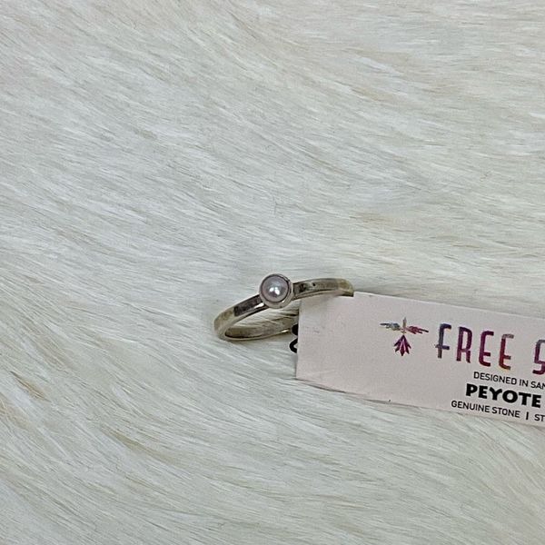 NWT Peyote Bird Designs Free Spirit Sterling Silver Pearl Ring Size 6.5