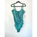 NWT! Nicole Miller Bandeau with Drape Twist Knot Green Swimsuit Size 2X