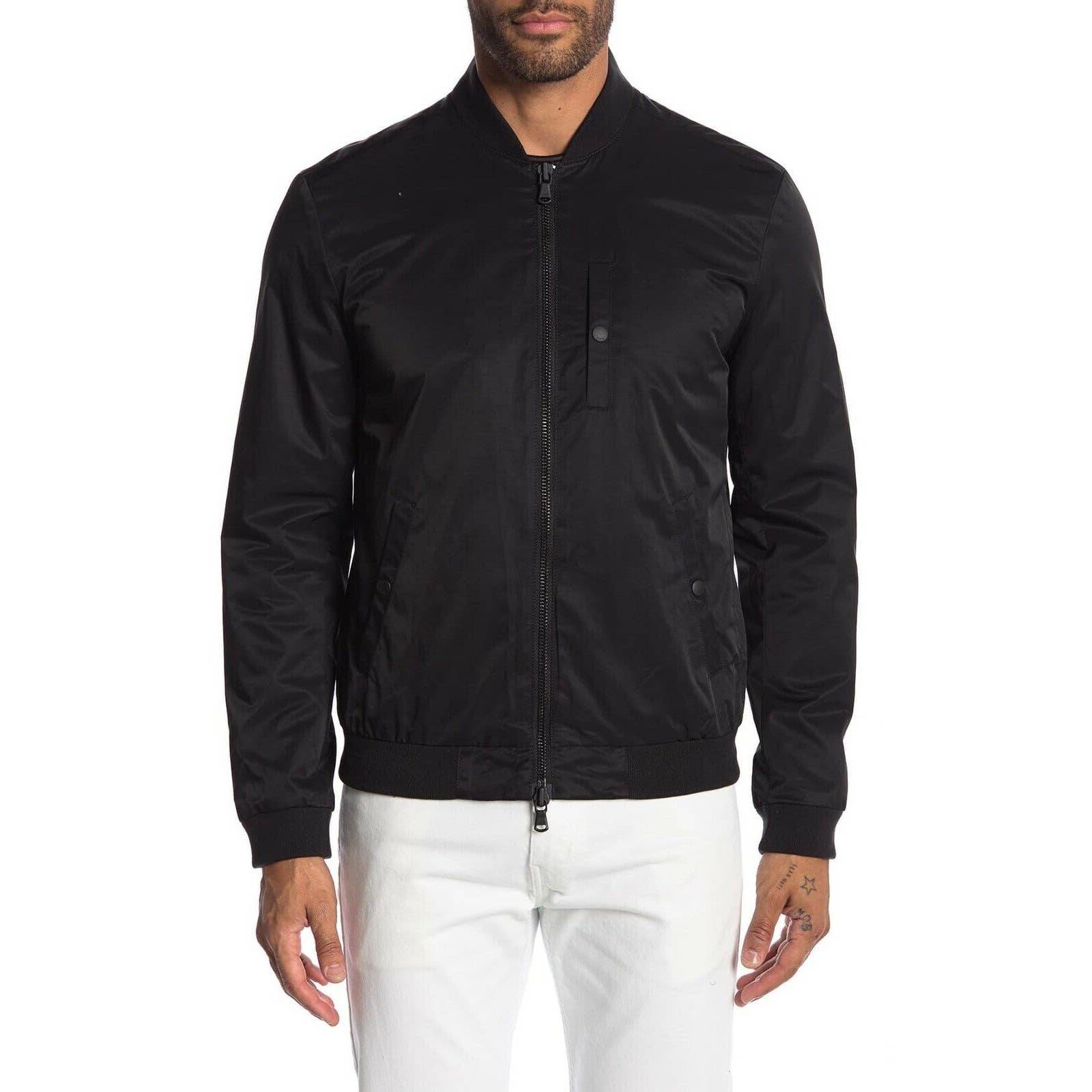 John Varvatos Biaq Black Bomber Jacket M