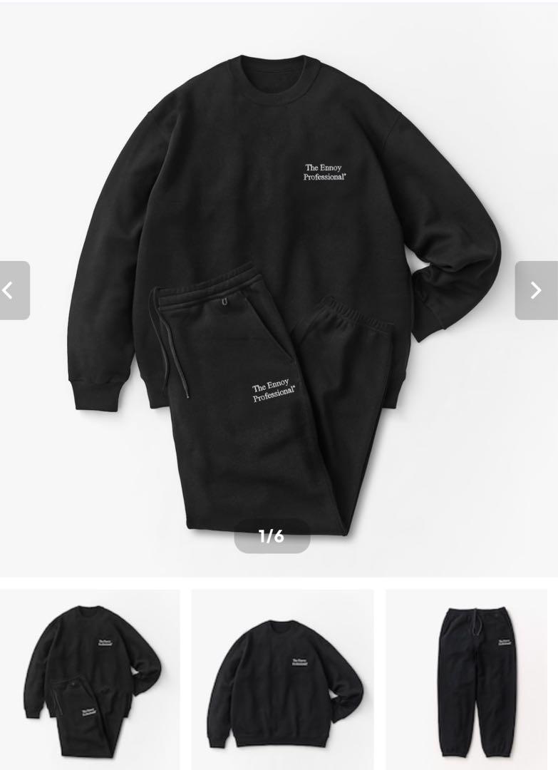 ennoy CREW SWEAT SET UP (GRAY × BLACK) M ENNOY PROFESSIONAL CREW SWEAT SET UP