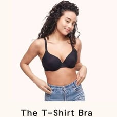 Lively The T-Shirt Bra Jet Black Smooth Lace Back 34B