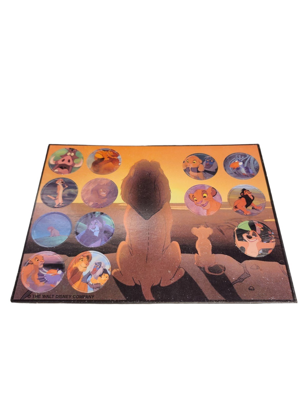 Lion King Pog Sheet 1994