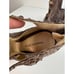 Alexandre Birman Women Pumps 9 Brown Python Skin Peep Toe Back Zip Stiletto Heel