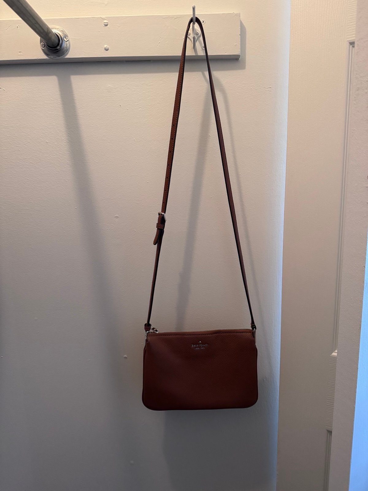 Kate Spade New York Triple Gusset Crossbody, Warm Gingerbread