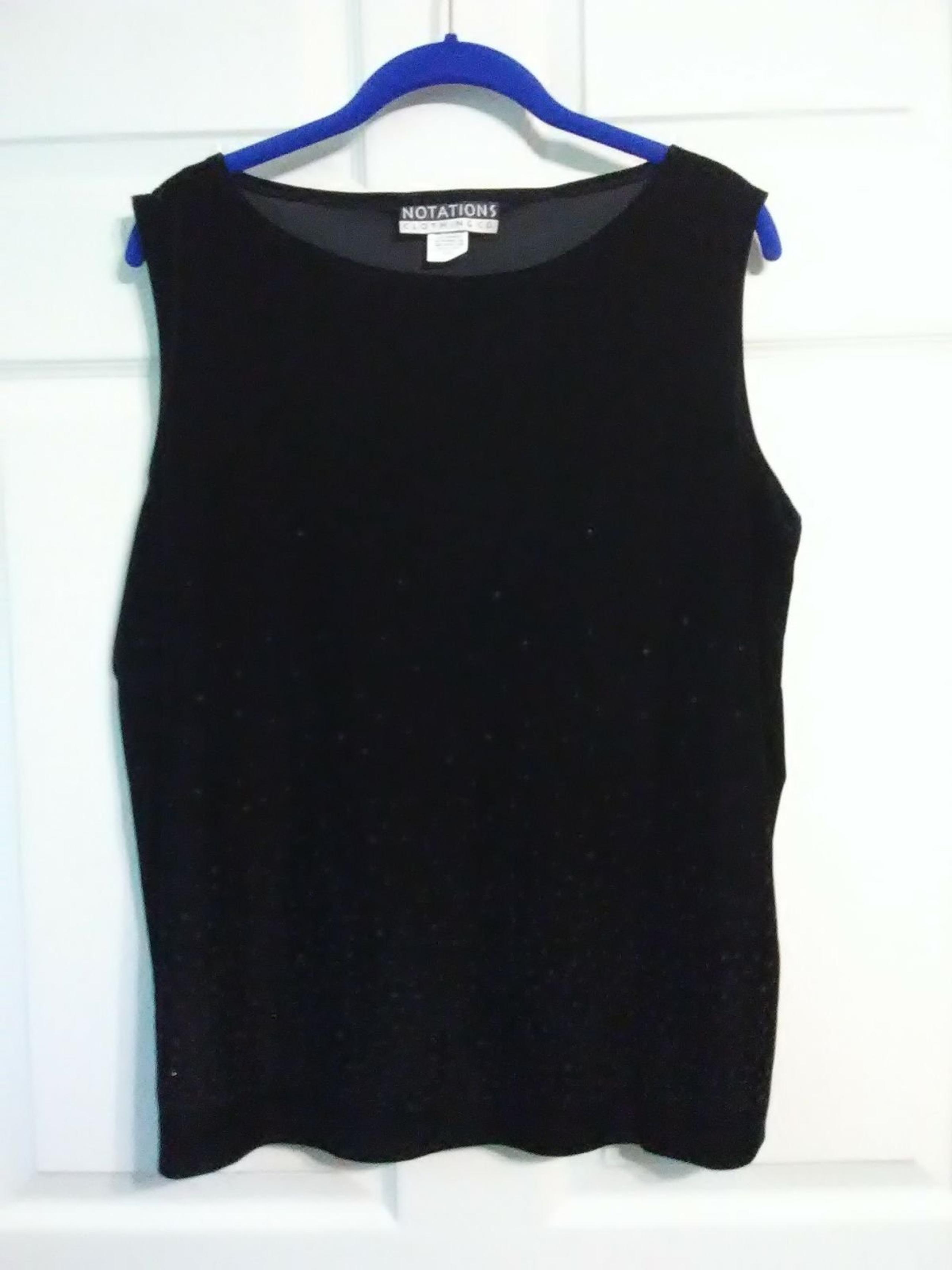 Notations sleeveless top w/ sparkle