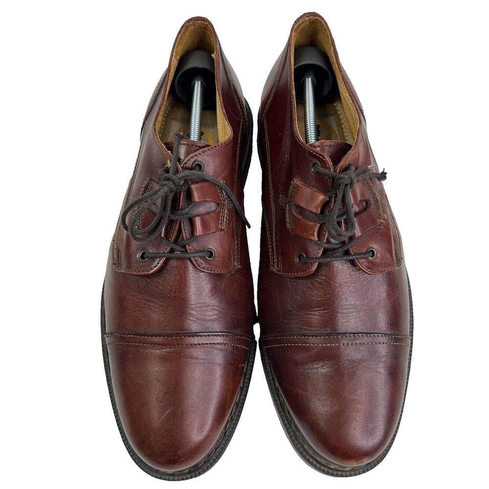 Bacco Bucci Mens Brown Leather Oxford Made In Italy Shoe Size 10 Business Preppy