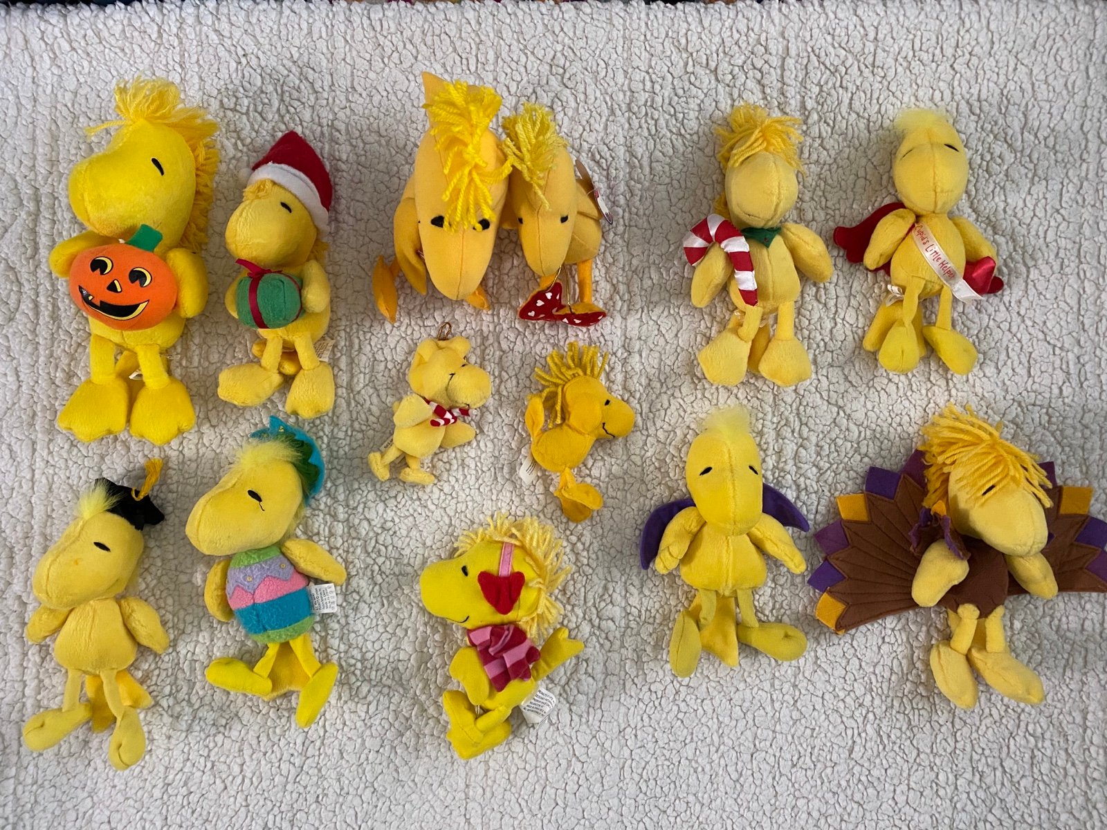 Peanuts Woodstock Stuffed Plushes | Bundle of 13 | Assorted Themes