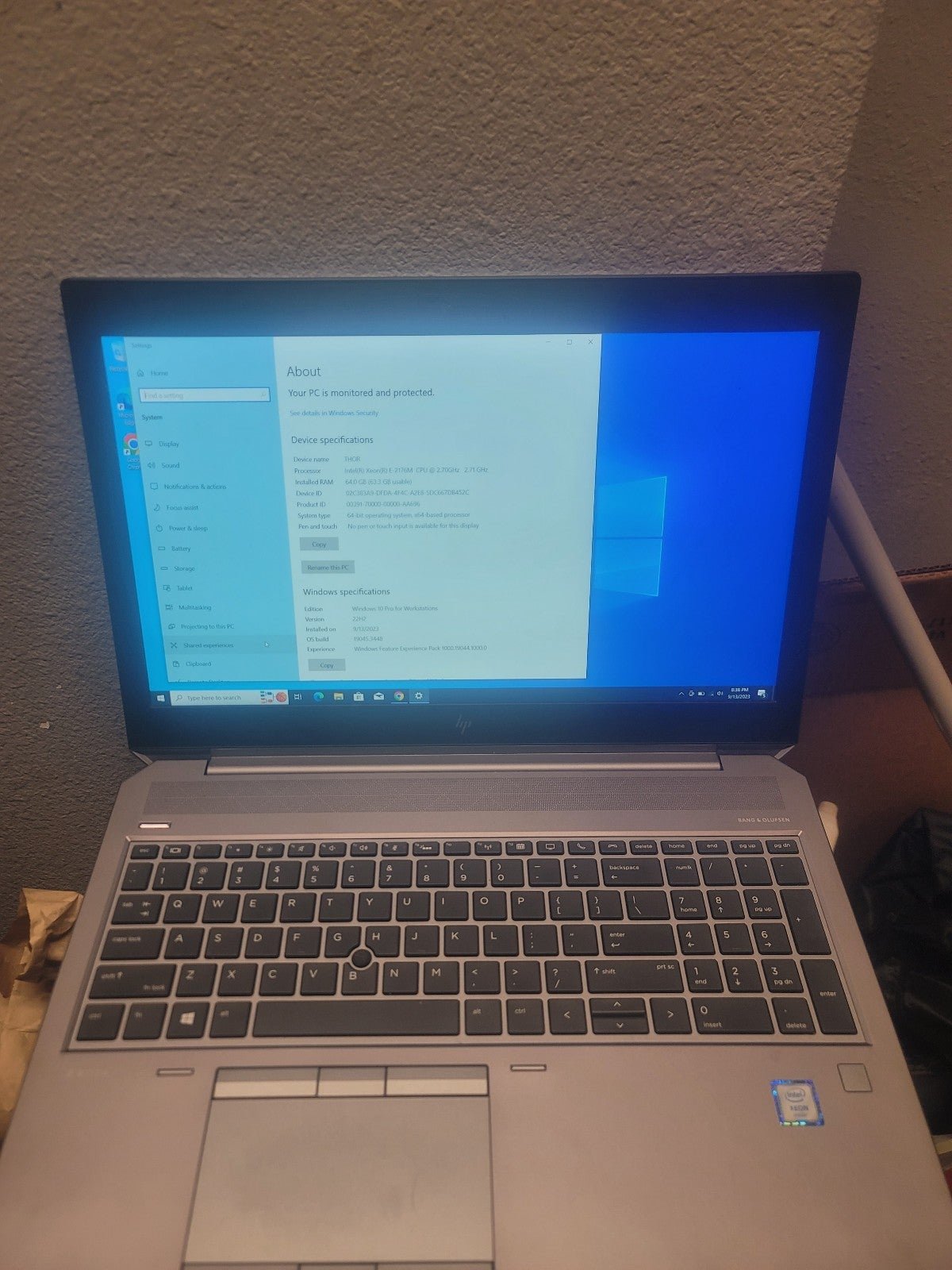 HP ZBOOK work station