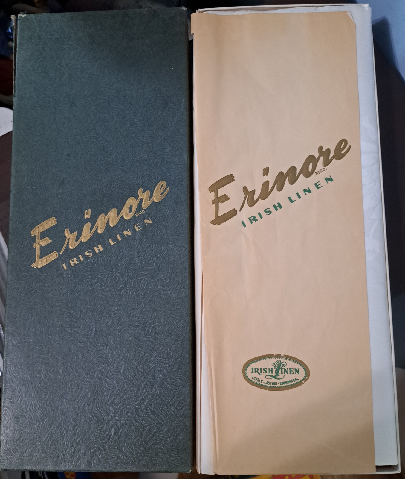 Vintage Erinore Fine Irish Linen Tablecloth 70 x 106