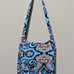 Vera Bradley messenger hipster blue medallion floral shoulder crossbody bag purs