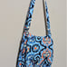 Vera Bradley messenger hipster blue medallion floral shoulder crossbody bag purs