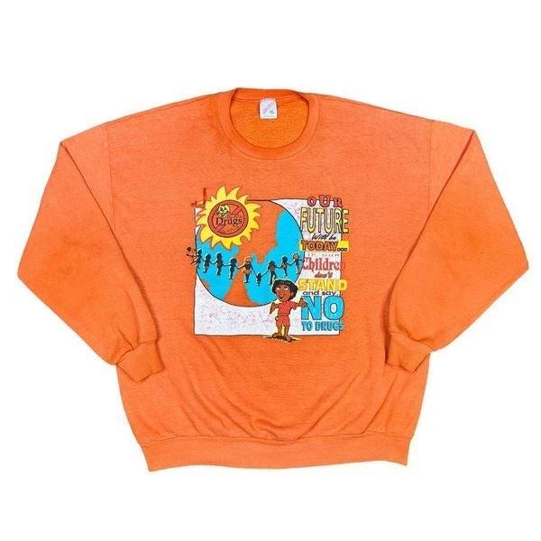 Vintage Jerzees 8th Annual Parade Against Drugs 1994 Event Crew Neck Sweatshirt