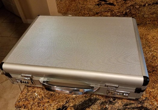New 17.5 x 4 x 13 Silver Aluminum Briefcase,Medium