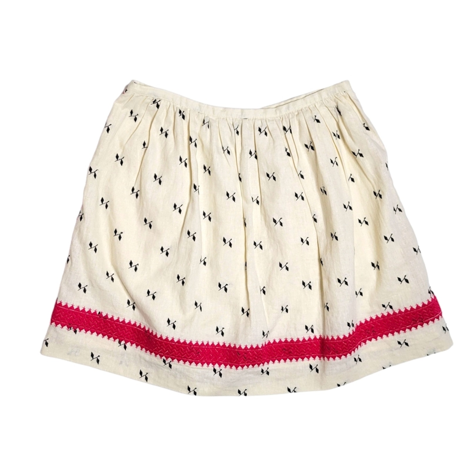 Madewell Lightstitch Linen Cotton A-line Circle Skirt Size 6