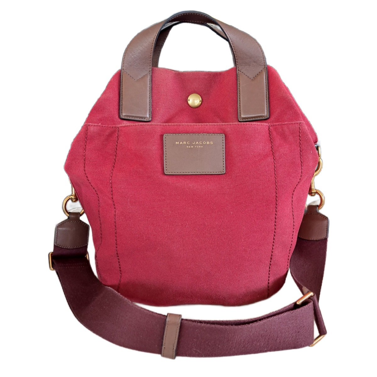 MARC JACOBS Mini Paratrooper Tote Bag in Merlot Red Canvas