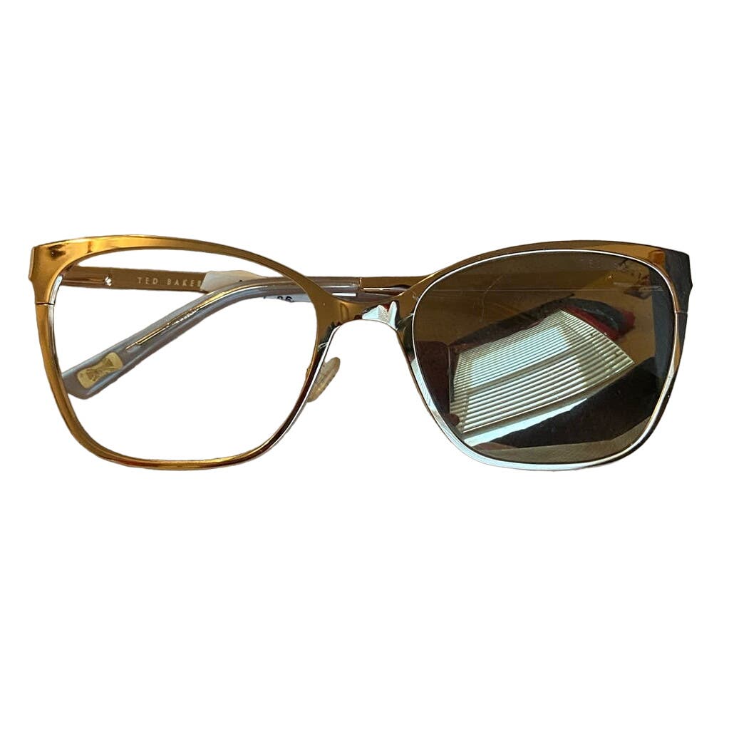 TED BAKER 53mm Rectangle Cat Eye Sunglasses - Gold