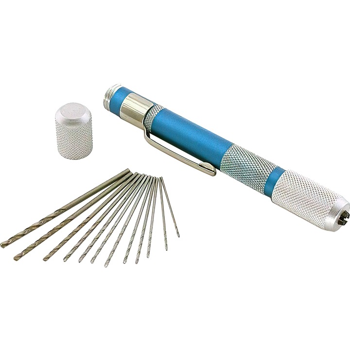 12 Drill Bits HSS Pin Vise Jewelry Watch Repair Tool