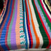 Vintage Retro Colorful Striped Large Handmade Crochet Afghan Blanket (80x77)