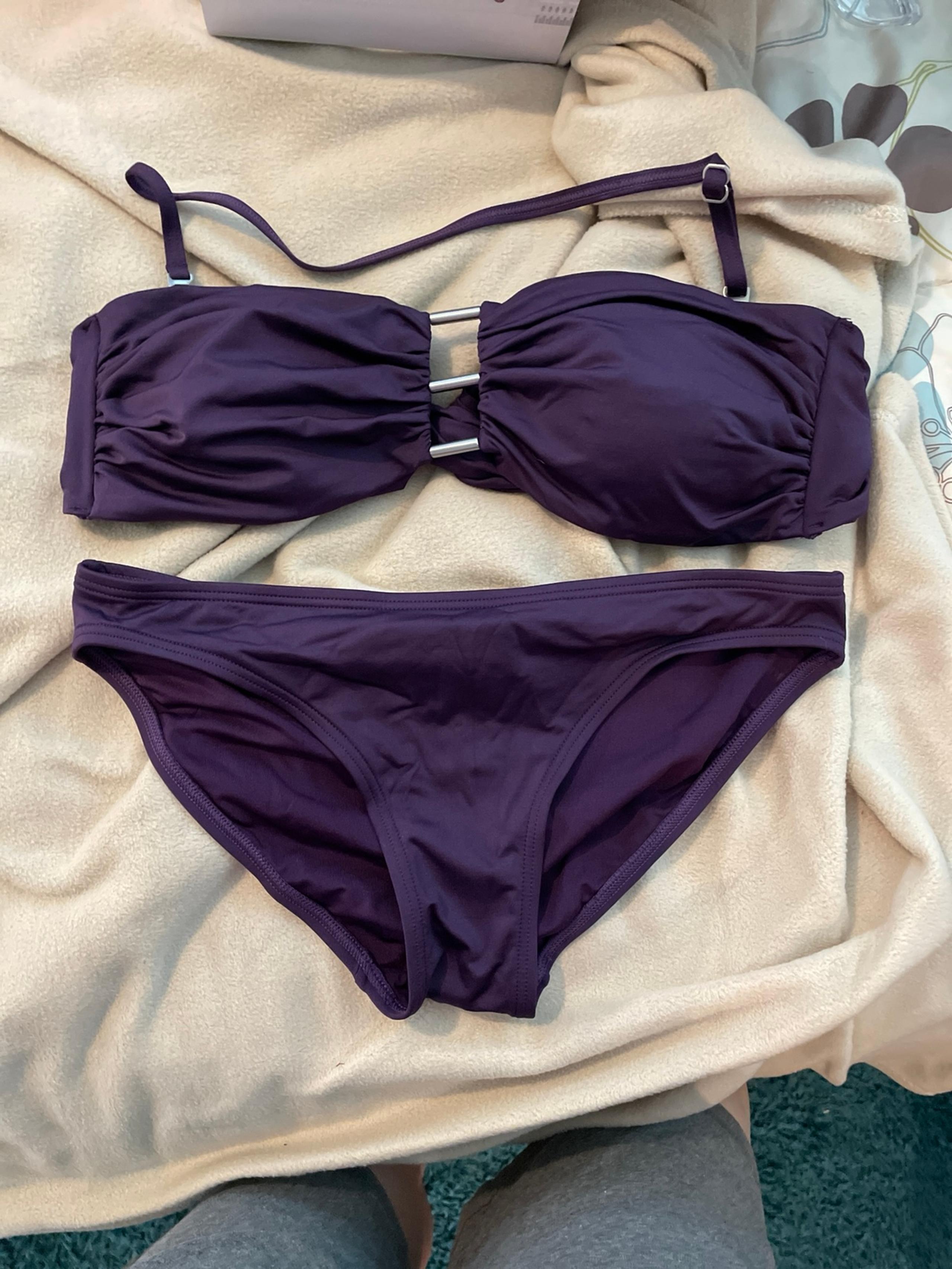 Carmen Marc Valvo Purple Swim Bikini
