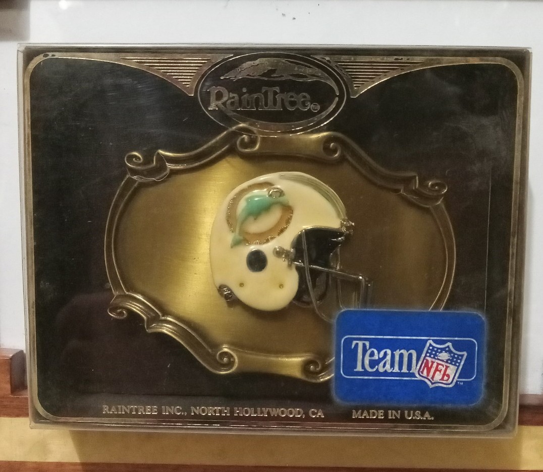 Miami Dolphins NFL Belt Buckle by RainTree
