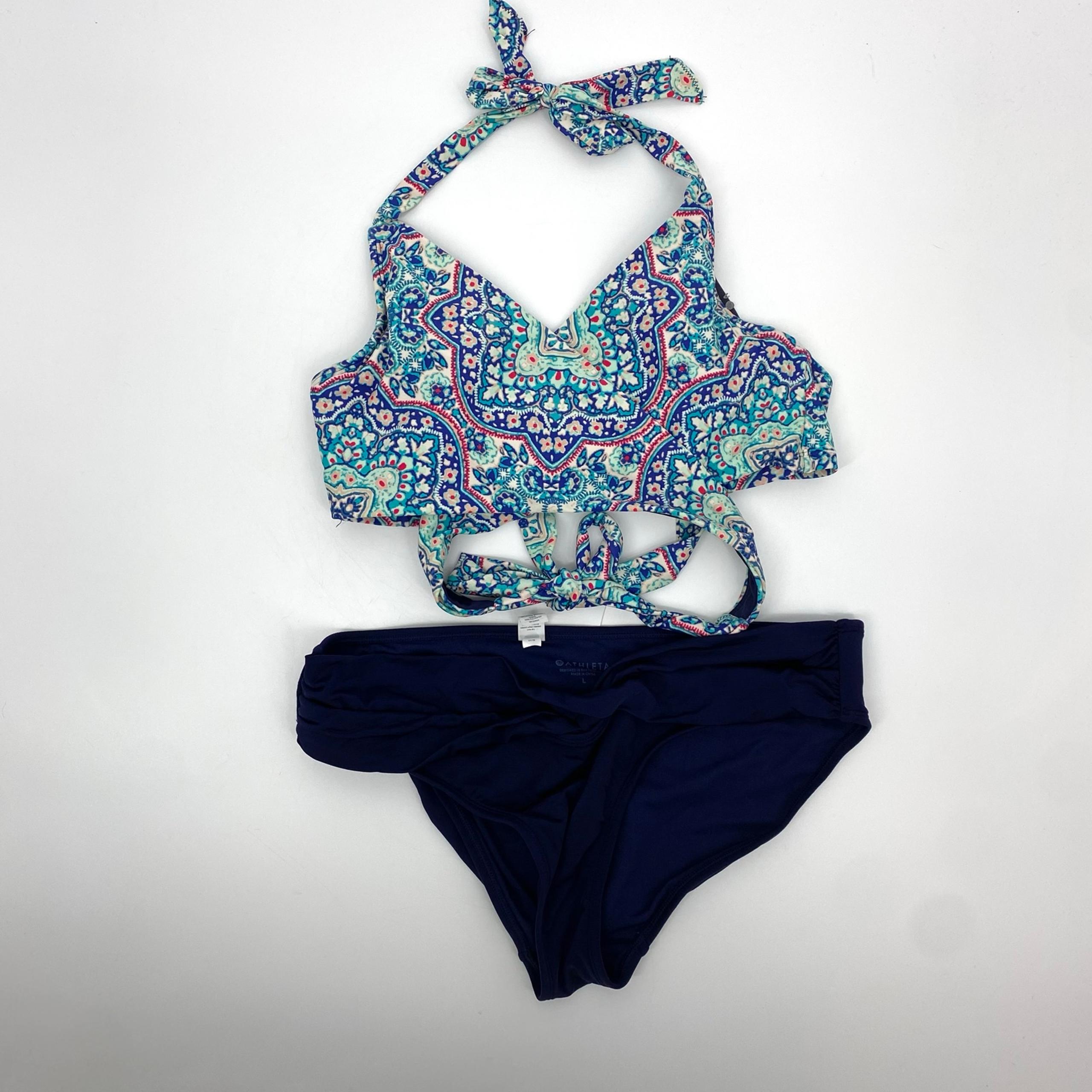 Athleta Bikini Set 38 B/C Top Large Bottom Monaco Wrap
