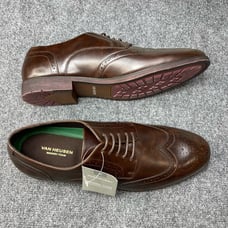 Van Heusen Comfort Wingtip Oxford Cognac Shoes Size 12 M