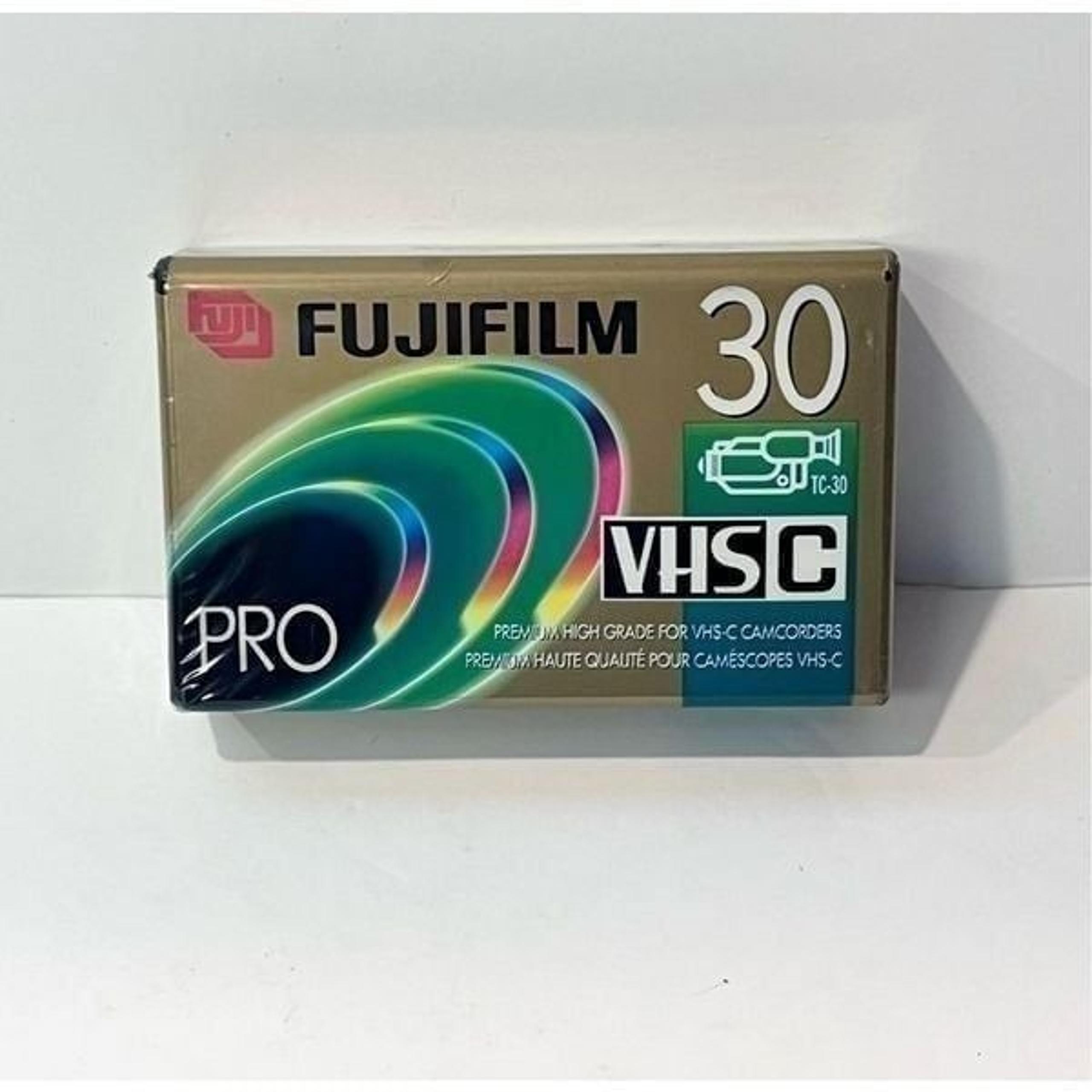 Fujifilm Pro VHS-C Camcorder Video Cassette Tape TC-30, NEW Sealed