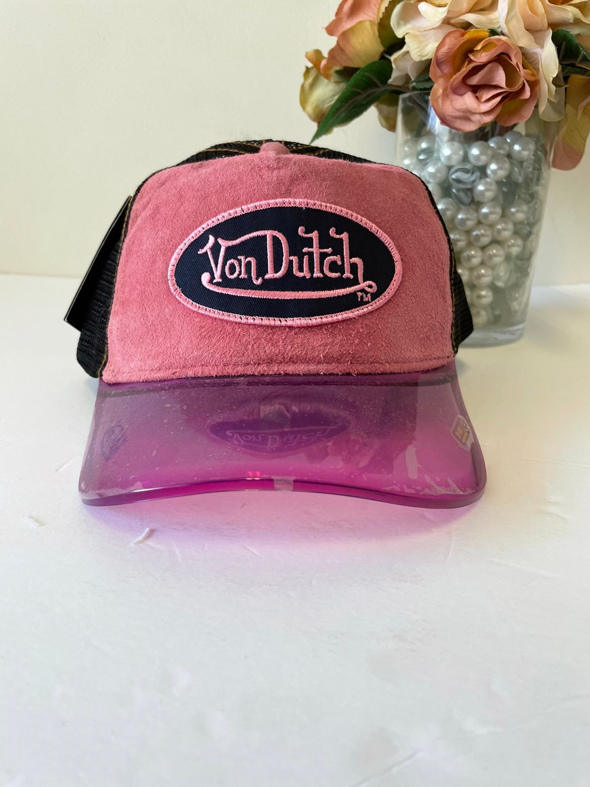 NWT Vintage Von Dutch suede hat