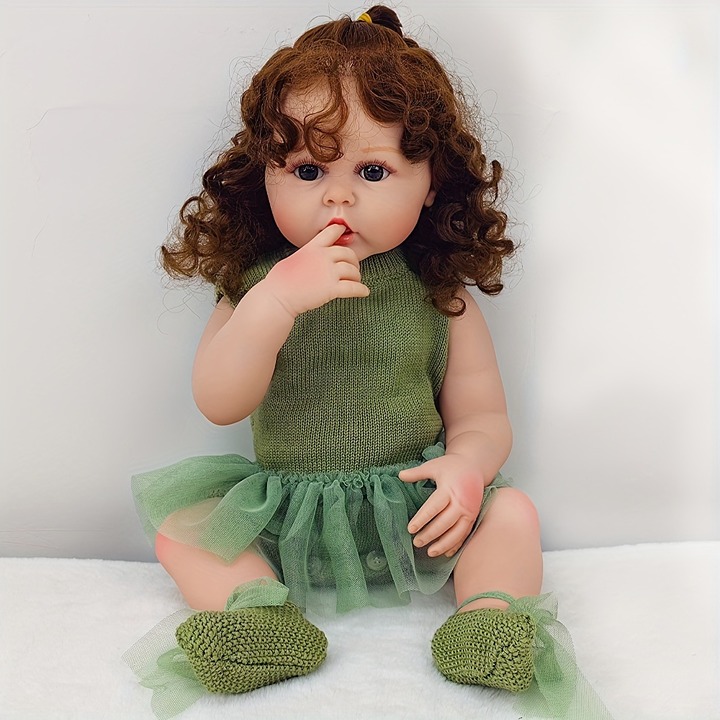 1pc 22inch Vinyl Reborn Doll, Simulative Doll, Cute Gift-pp