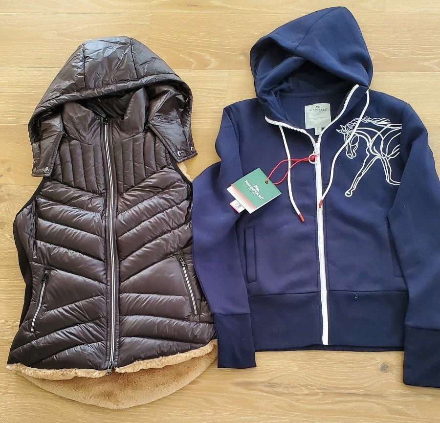 Horsewear hoodie and goode rider vest size small women