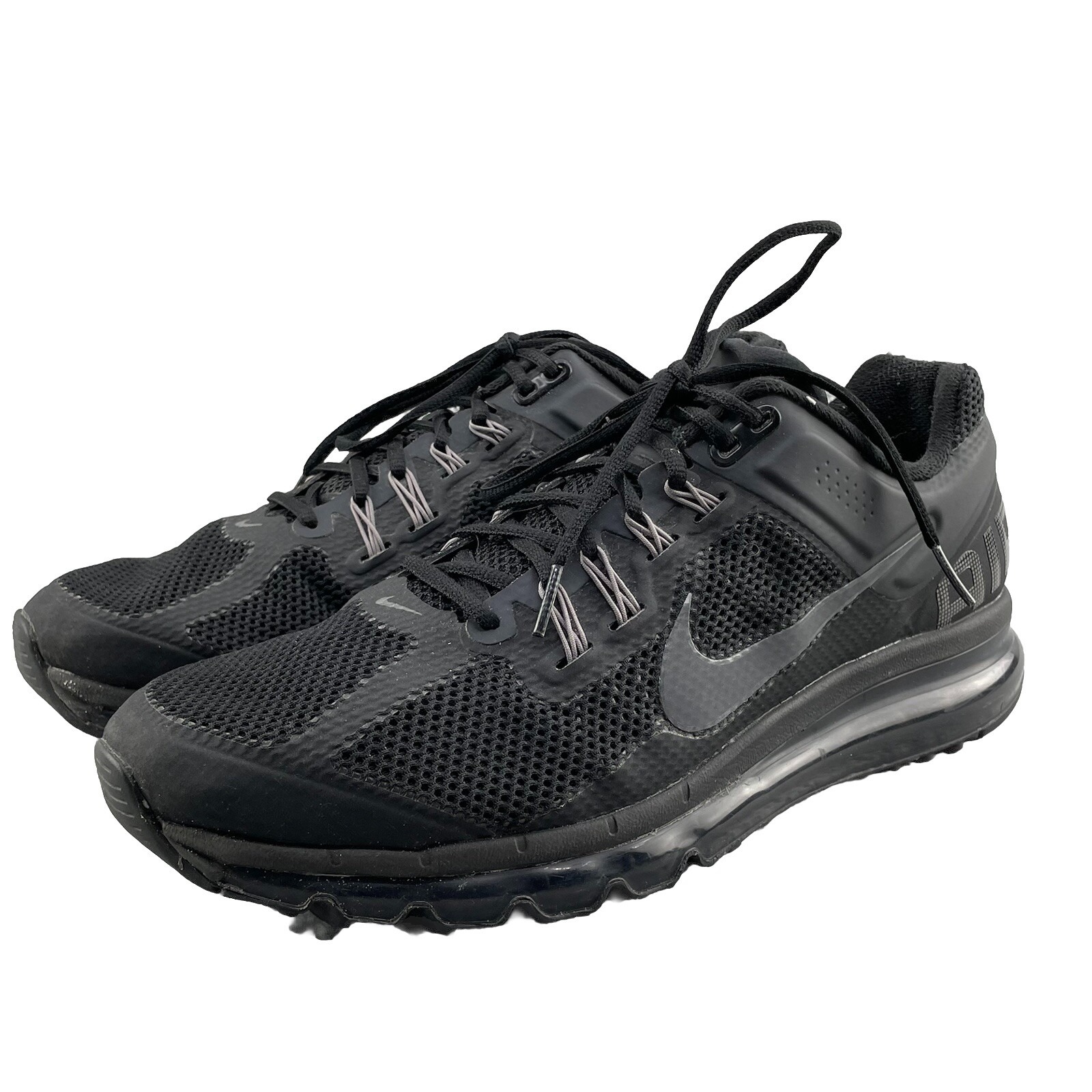 Nike Air Max 2013 Sneaker Mens 13 Triple Black Basketball Running Streetwear Gym